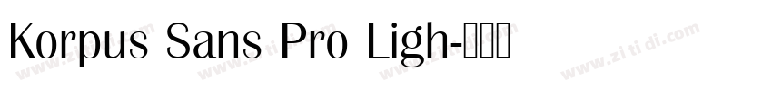 Korpus Sans Pro Ligh字体转换